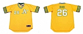 Athletics 26 JOE RUDI Yellow 1972 Throwback Jersey,baseball caps,new era cap wholesale,wholesale hats